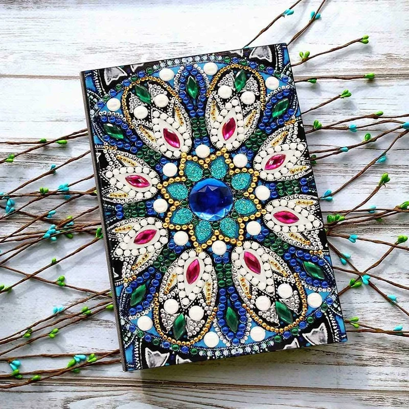 5D Diamond Painting Notizbuch – Mandala der Edelsteine