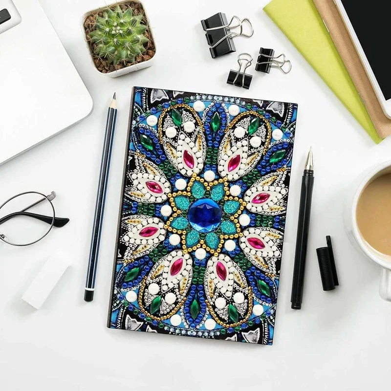 5D Diamond Painting Notizbuch – Mandala der Edelsteine
