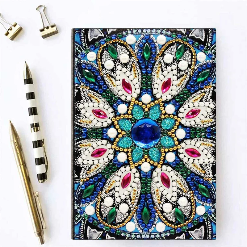 5D Diamond Painting Notizbuch – Mandala der Edelsteine