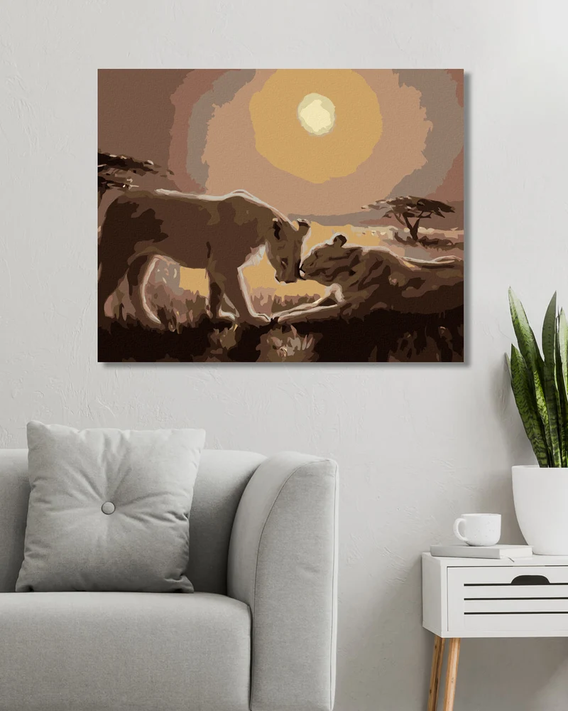Diamond painting - ZWEI LÖWEN (D. RUSTY RUST)