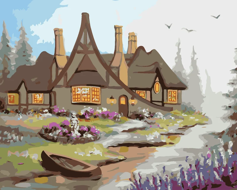 Diamond painting - HAUS AM FLUSS (D. RUSTY RUST)