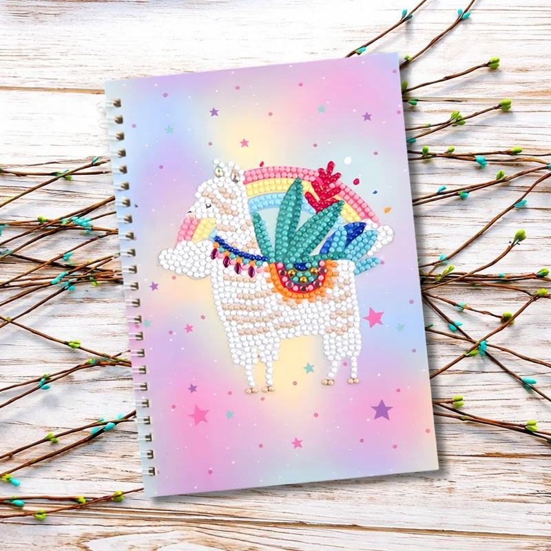 Diamond Painting Notizbuch Lama