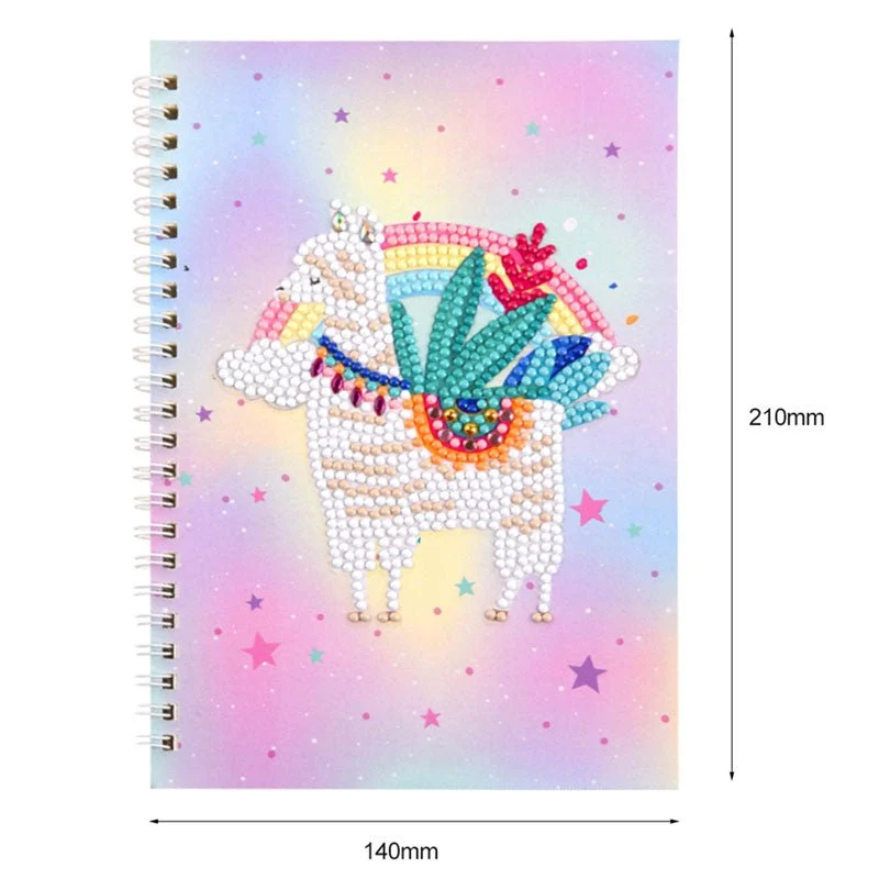 Diamond Painting Notizbuch Lama