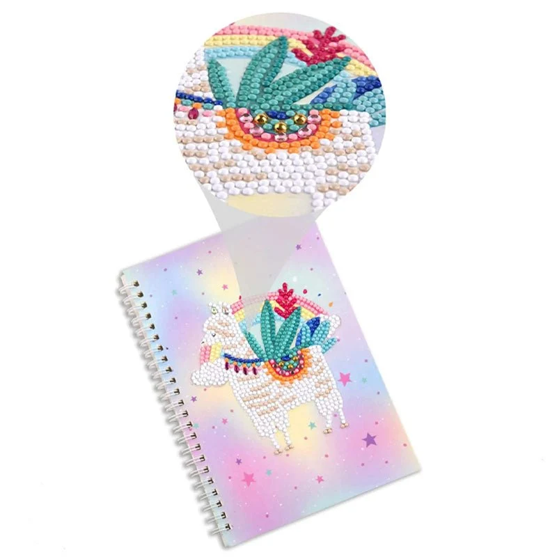 Diamond Painting Notizbuch Lama