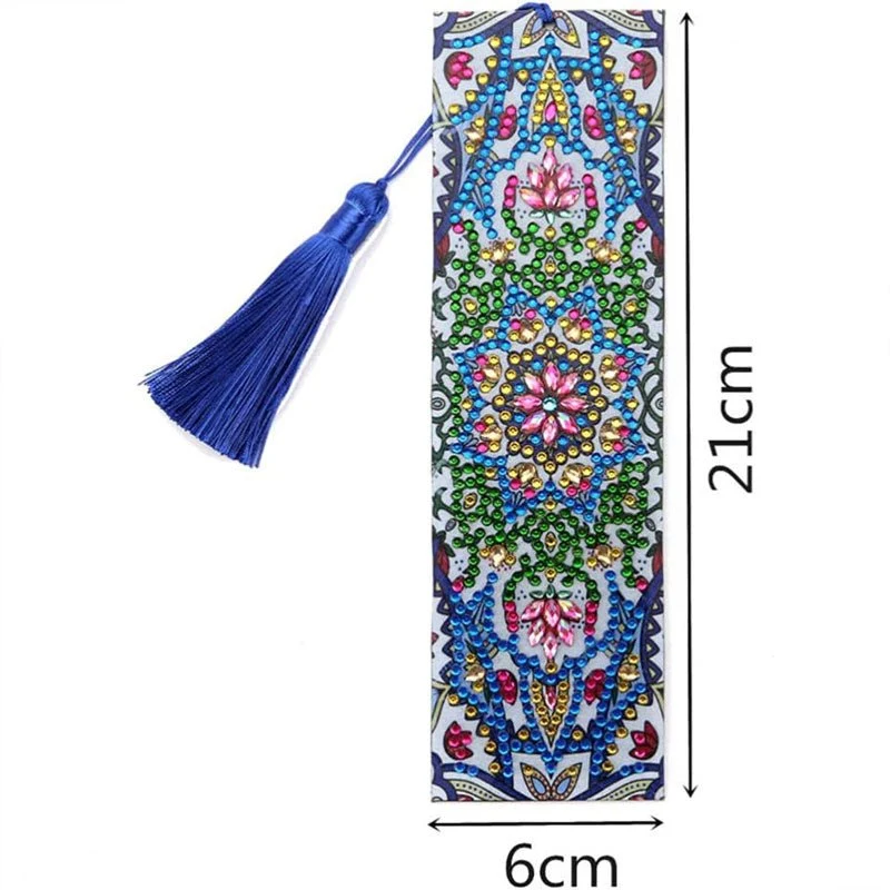 Diamond Painting Lesezeichen Mandala Blume