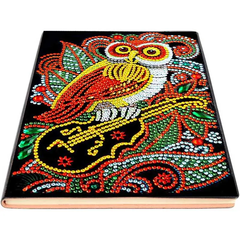 Diamond Painting Notizbuch Eule mit Violine