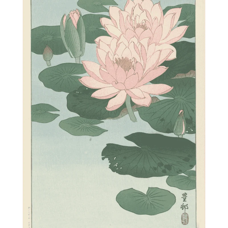 Blühende Seerose - Ohara Koson