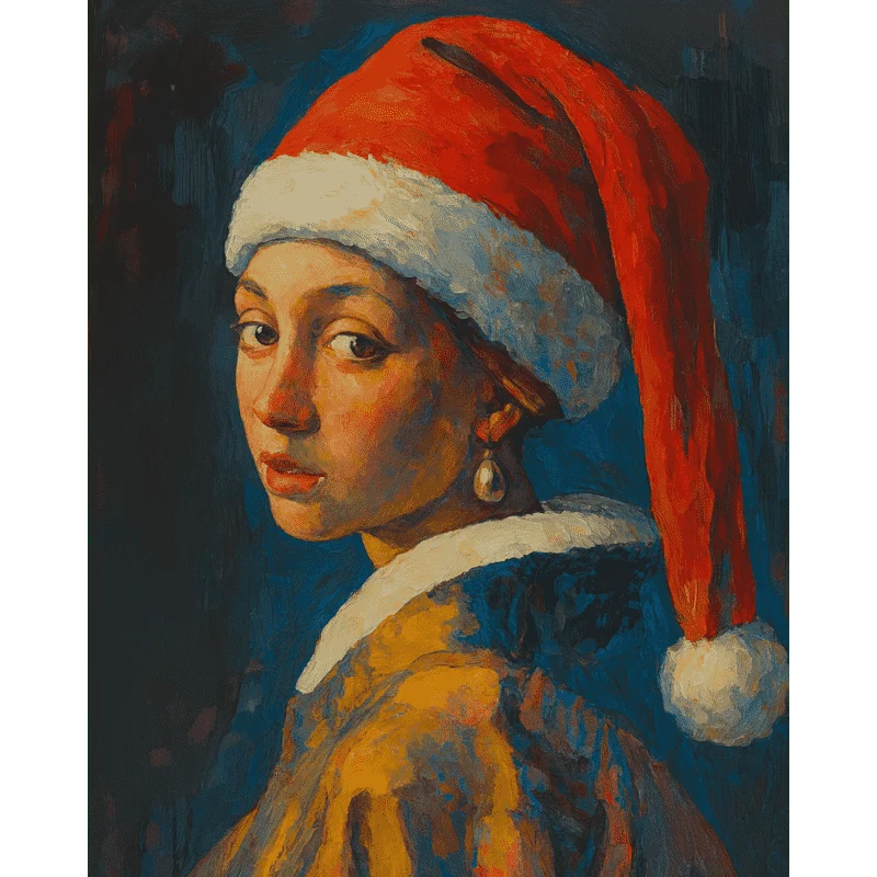 Weihnachtsmädchen mit dem Perlenohrring