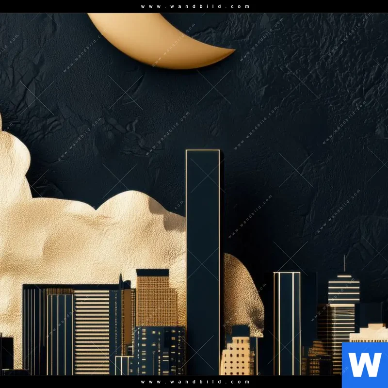 Acrylglasbild | Golden City Dreams | Panorama