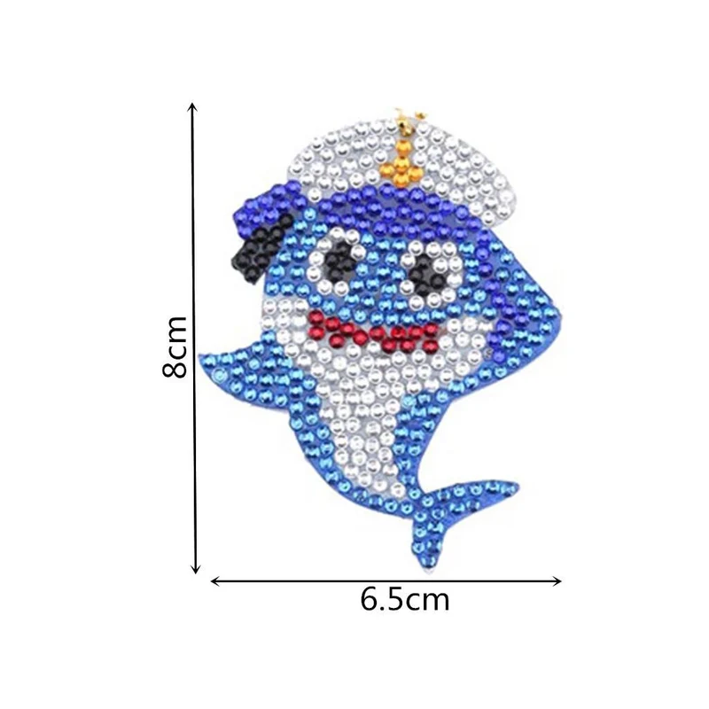 5D Diamond Painting Schlüsselanhänger Unterwassertiere 5 Stück