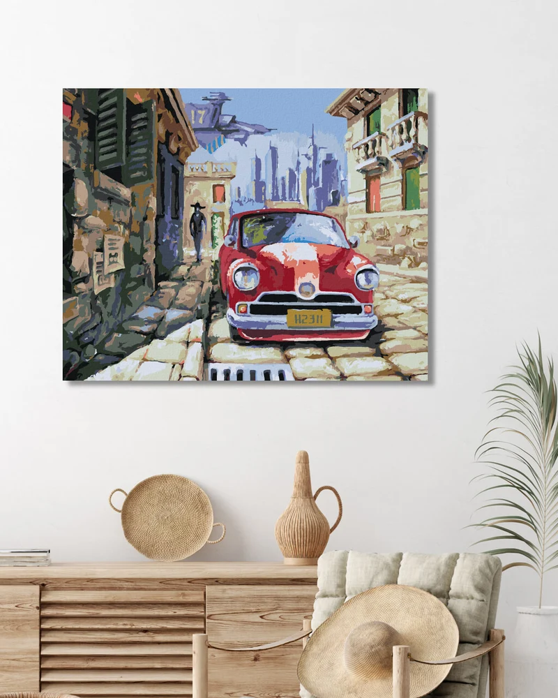 Diamond painting - ROTES AUTO