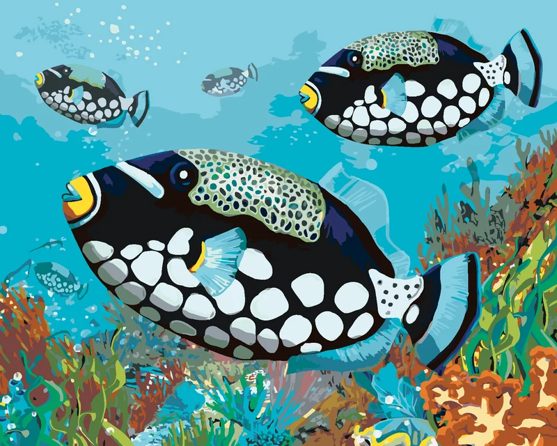 Diamond painting - SCHWARZE FISCHE