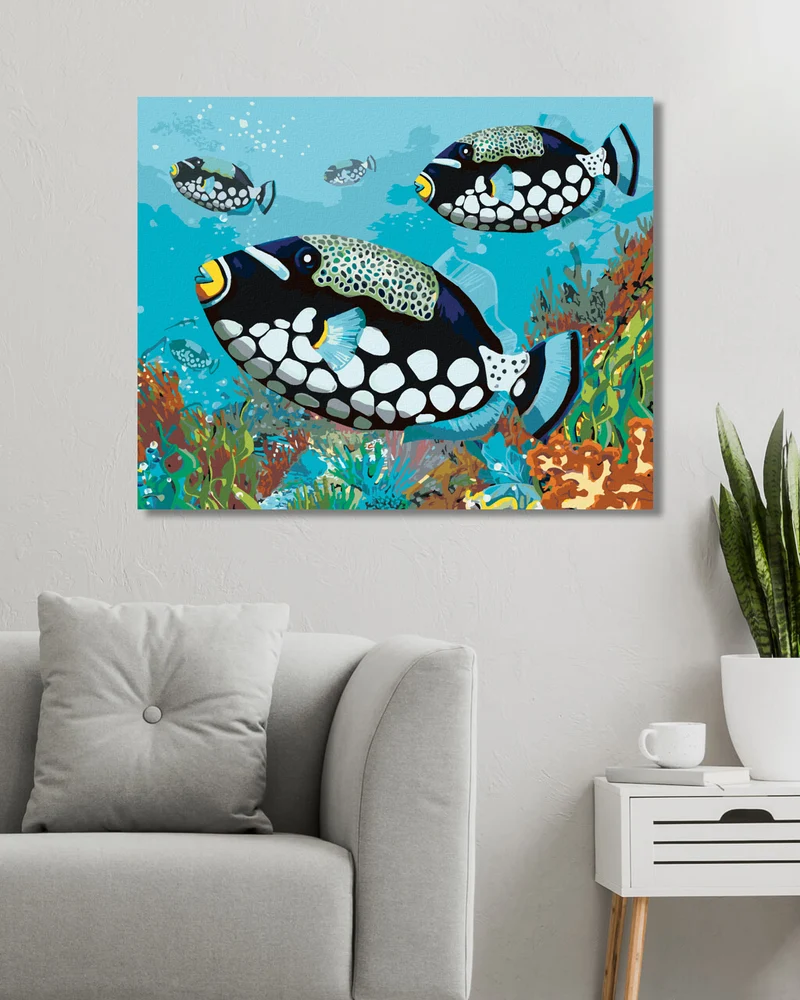 Diamond painting - SCHWARZE FISCHE