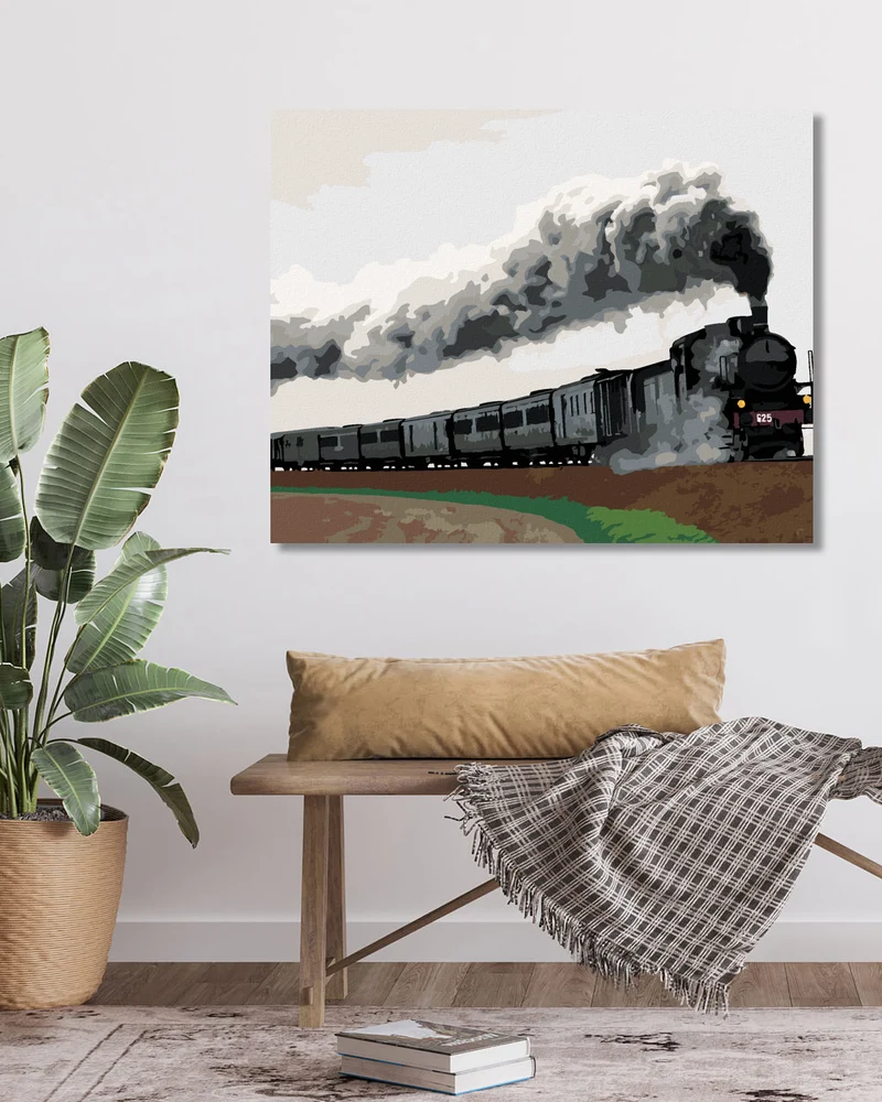 Diamond painting - SCHWARZER DAMPFZUG