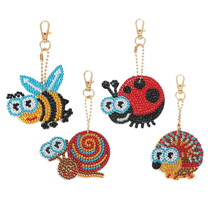 5D Diamond Painting Anhänger Insekten 4st Set