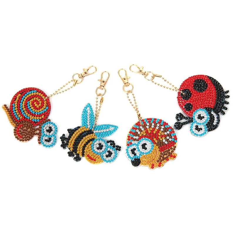 5D Diamond Painting Anhänger Insekten 4st Set