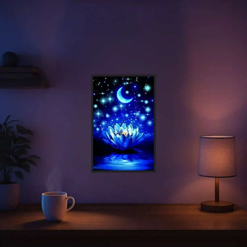 Diamond Painting - Blaue Seerose MINI