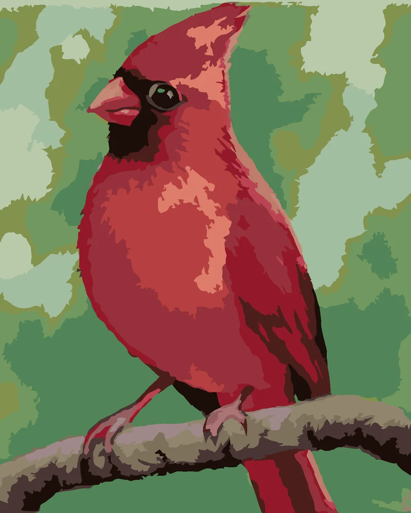 Diamond painting - ROTER VÖGELCHEN (MYROSLAVA VOLOSCHUK)