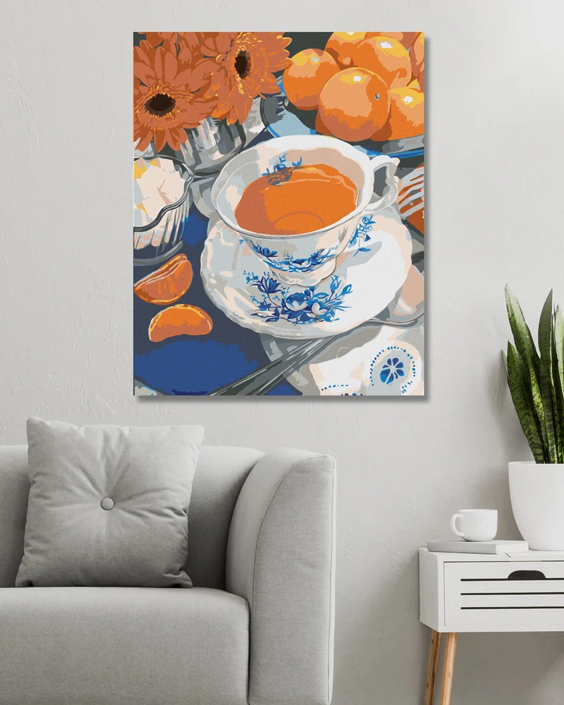 Diamond painting - TEE MIT ORANGEN (MARDELL SCHUSTER)
