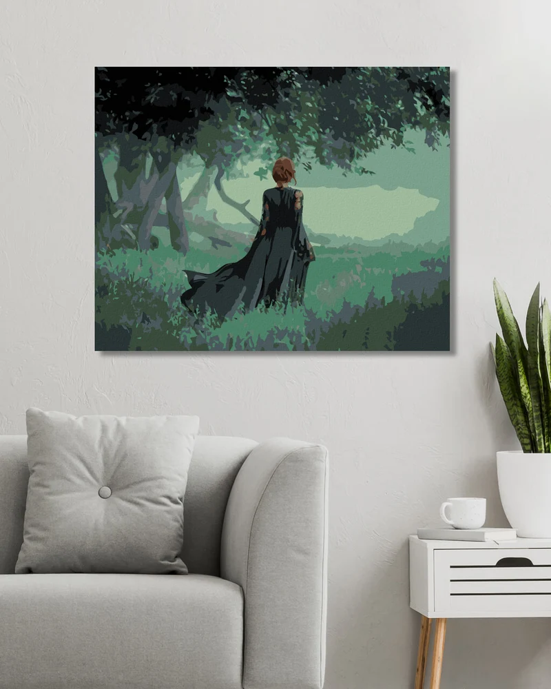Diamond painting - HEXE AM RANDE EINES DUNKLEN WALDES