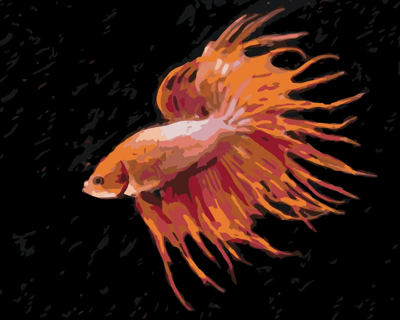 Diamond painting - ROTER FISCH