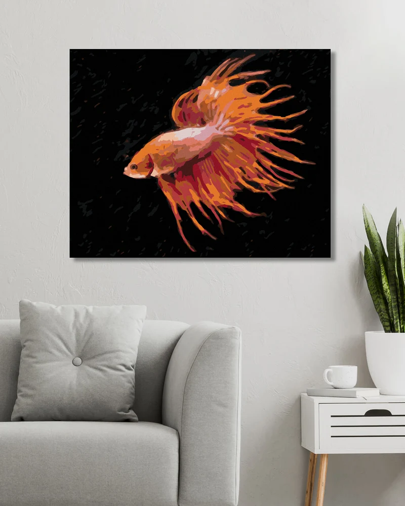 Diamond painting - ROTER FISCH