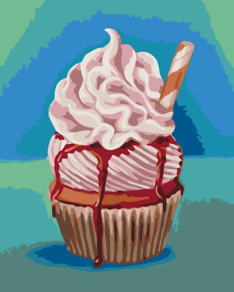 Diamond painting - CUPCAKE MIT SCHLAGSAHNE (MYROSLAVA VOLOSCHUK)