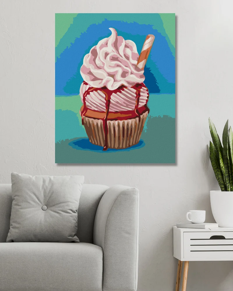 Diamond painting - CUPCAKE MIT SCHLAGSAHNE (MYROSLAVA VOLOSCHUK)