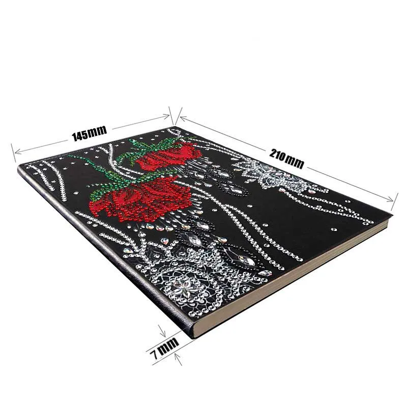 5D Diamond Painting Notizbuch – Rosen der Nacht