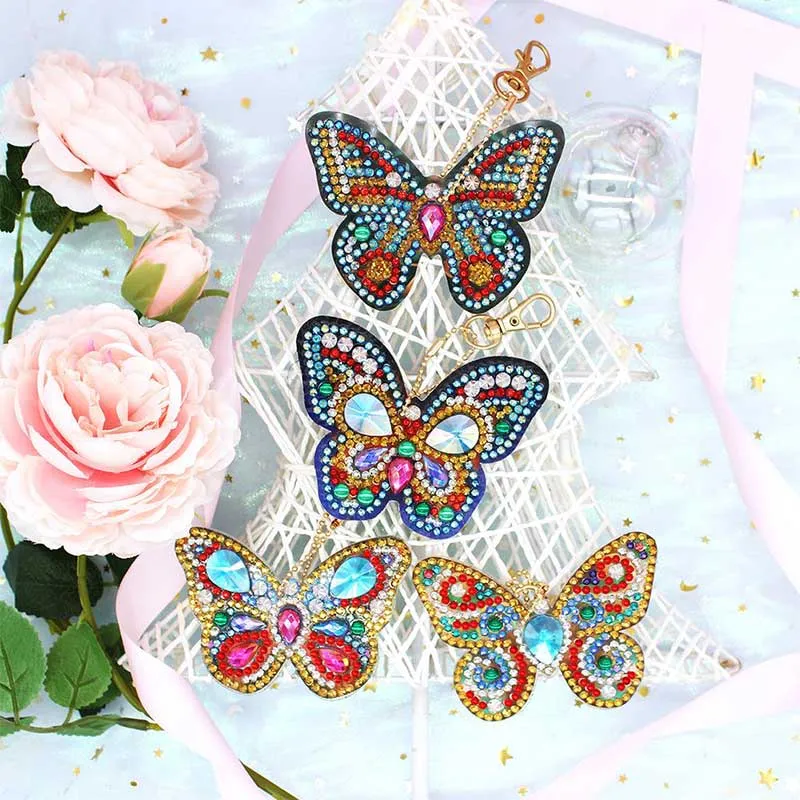 Diamond Painting Anhänger Schmetterlinge 6st Set