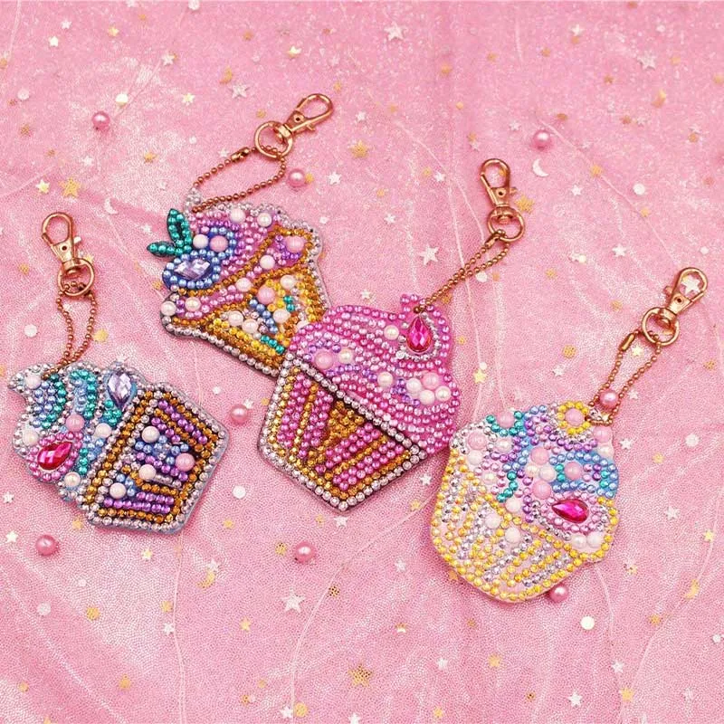 Diamond Painting Anhänger Muffin 4st Set