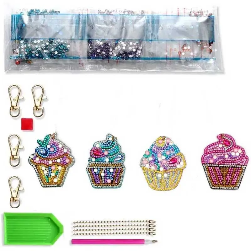 Diamond Painting Anhänger Muffin 4st Set