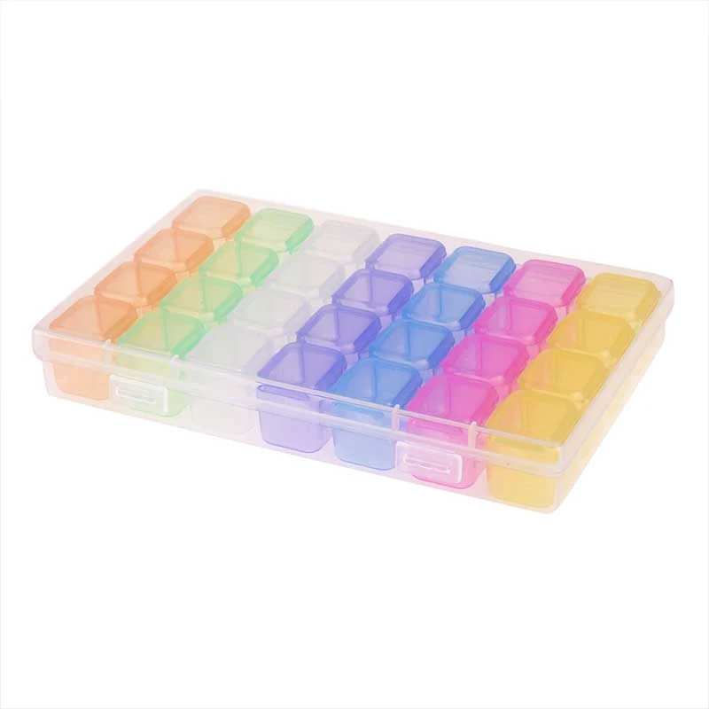 Diamond Painting L Aufbewahrungsbox mit 28 Fächer farbig Zubehör