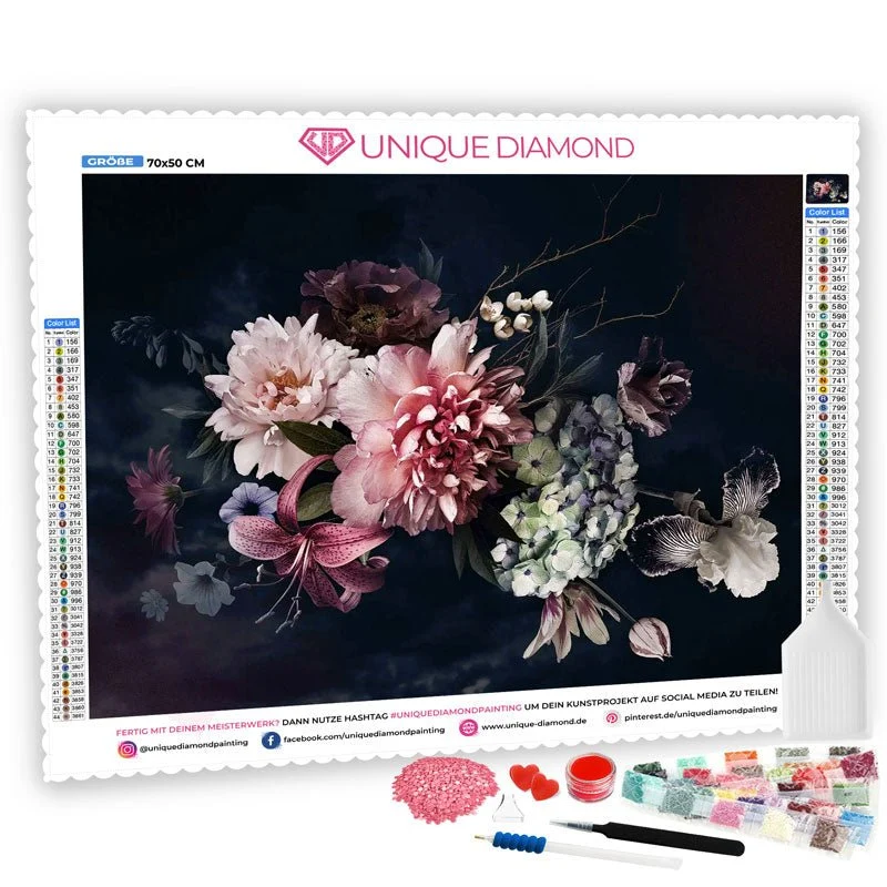 5D Diamond Painting – Exklusiver Blumenstrauß