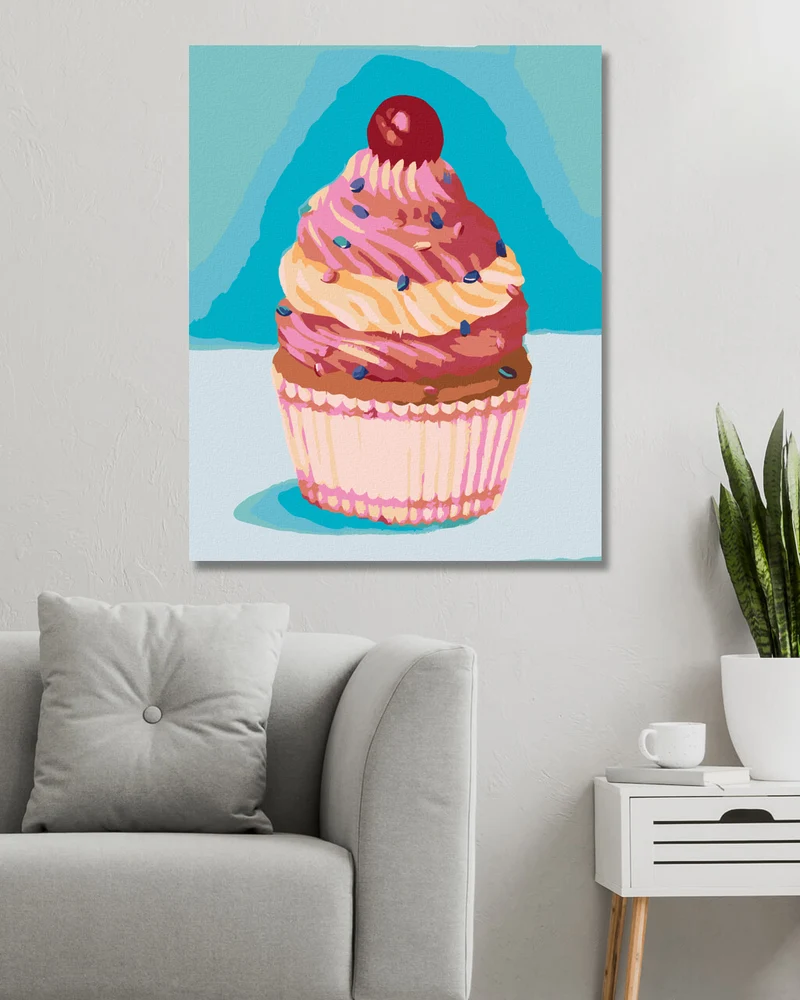 Diamond painting - CUPCAKE MIT ROSA CREME (MYROSLAVA VOLOSCHUK)