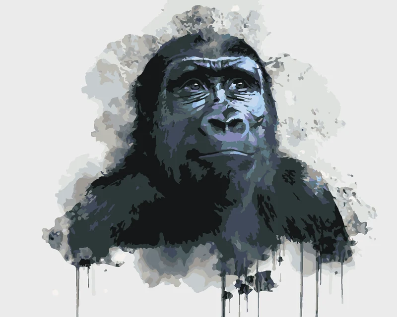 Diamond painting - SCHWARZER GORILLA