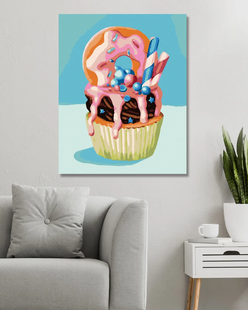 Diamond painting - CUPCAKE MIT DONUT (MYROSLAVA VOLOSCHUK)