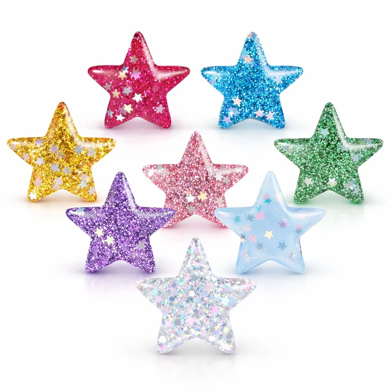Diamond Painting Cover Minder / Folienhalter Glitzersterne 8 Farben Zubehör