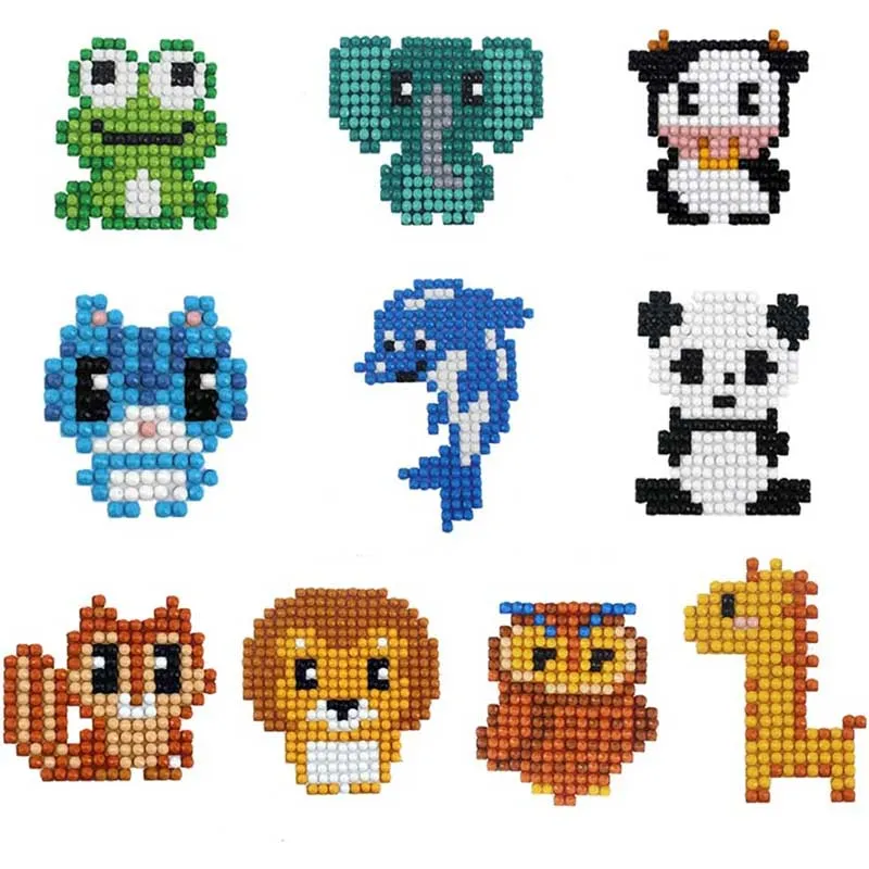 5D Diamond Painting Sticker Set Tiere für Kinder