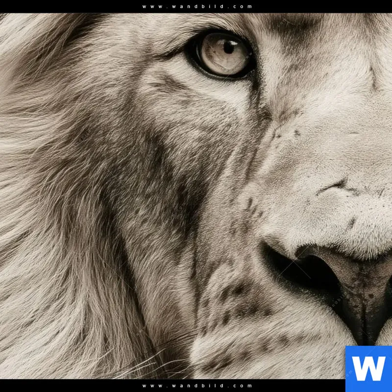 Acrylglasbild | Löwenstolz – Vater und Junges | Quadrat