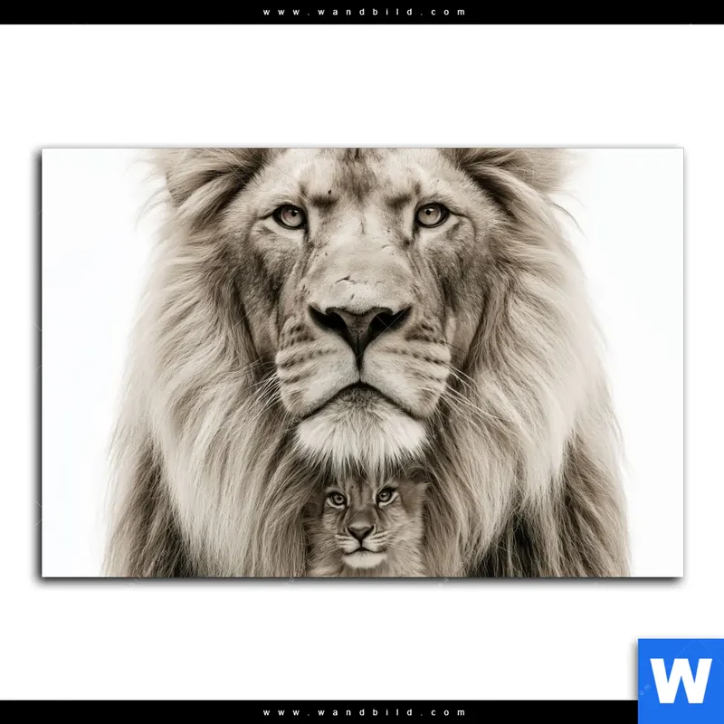 Spannbild | Löwenstolz – Vater und Junges | Querformat