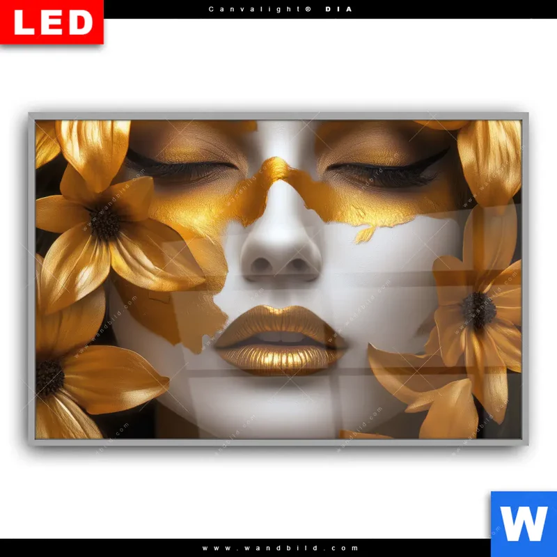 Leuchtbild Acrylglas Canvalight® DIA | Blütenzauber auf samtenem Gesicht | Querformat