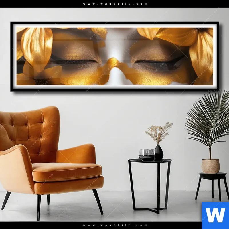 Poster | Blütenzauber auf samtenem Gesicht | Panorama