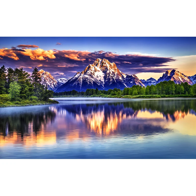 5D Diamond Painting – Aussicht auf Berg und See