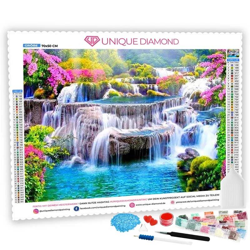 5D Diamond Painting – Atemberaubender Wasserfall