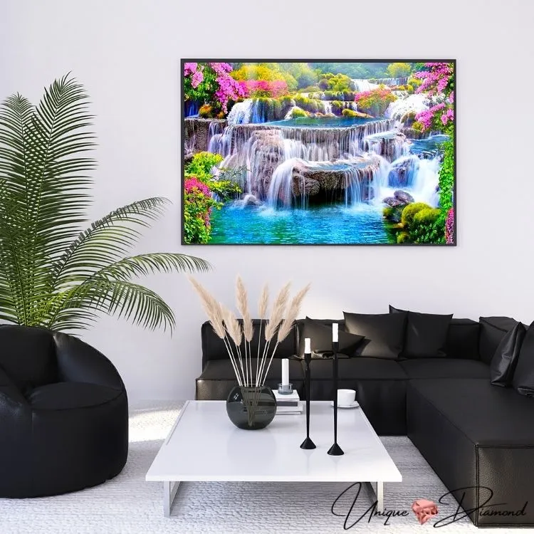 5D Diamond Painting – Atemberaubender Wasserfall
