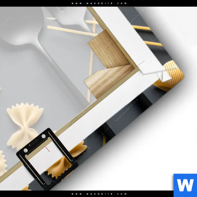 Leinwandbild | Pasta – Stilvoll serviert | Quadrat