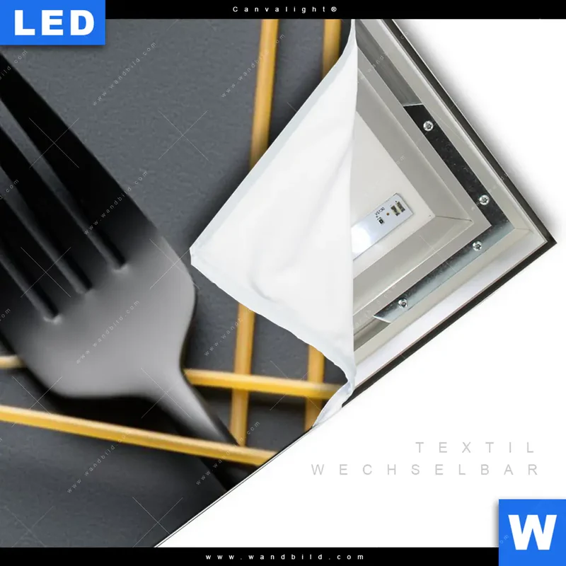 Canvalight® Leuchtbild | Pasta – Stilvoll serviert | Panorama