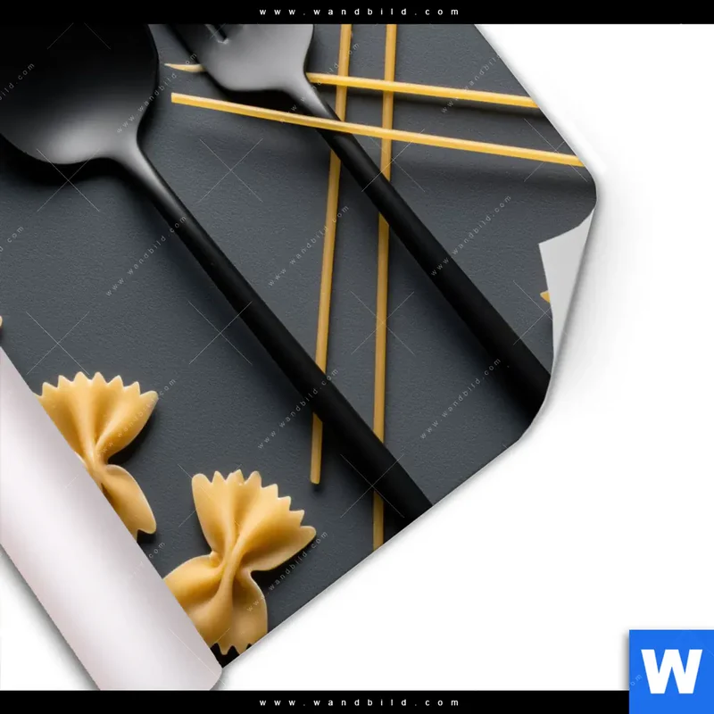 Poster | Pasta – Stilvoll serviert | Quadrat