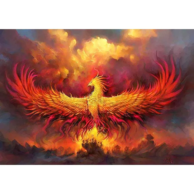 5D Diamond Painting – Feuer Phoenix